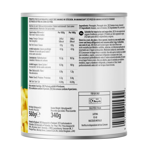by Amazon Pineapple pieces in juice 560g