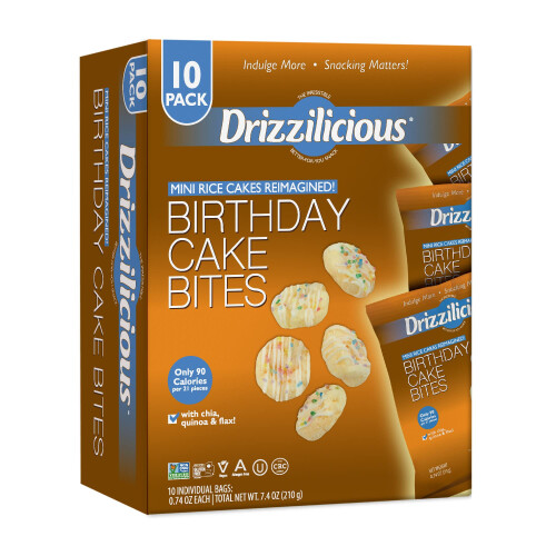 Drizzilicious, Mini Rice Cakes with White Chocolate Drizzle - Non 1