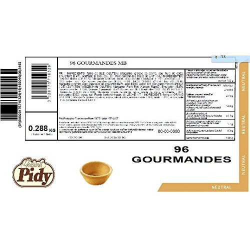 Pidy Gourmande Mini Savoury Quiche Cases, 4 cm Diameter - 96 2