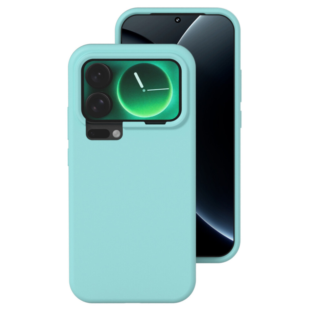 (Glacier ) For Xiaomi 17 Pro Max Liquid Silicone Phone Case Skin-Friendly Shockproof Protective Back Cover Blue 6914290738618