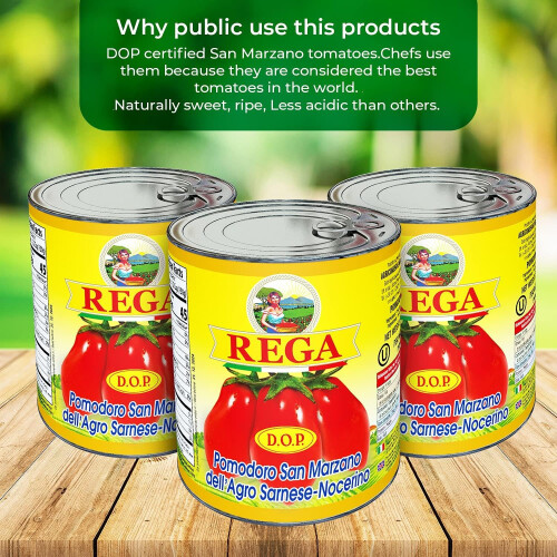 Rega San Marzano Tomatoes DOP Peeled Tomato Tinned Imported From 2
