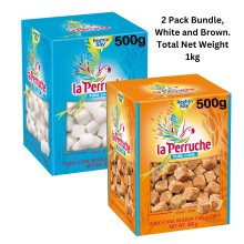 Speciality White and Brown Sugar Cube Bundle Containing Le Perruche Wh