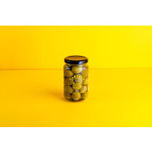 Karyatis Spanish Green Queen Olives in Brine Glass Jar 350 g
