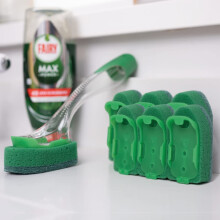 Addis Fairy Soap Dispensing Non Scratch Sponge Scourer Dish Brush with
