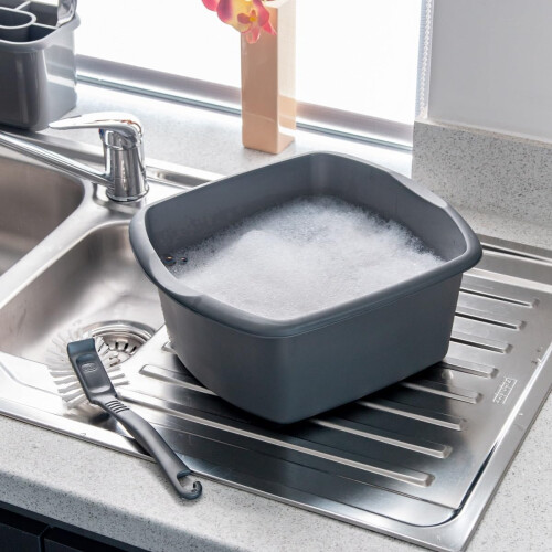 Addis Addis 8 Litre Small Rectangular Bowl Metallic Silver 8L 319251