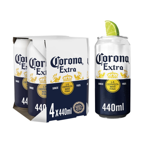 Corona Extra Lager Beer Can, 24 x 1