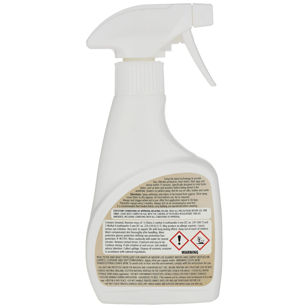 Lakeland Moth Stop Fabric Moth Killer Freshener Spray 275Ml – Kill Mo
