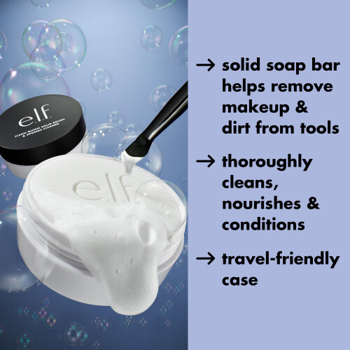 e.l.f. e.l.f. Clean Queen Solid Brush & Sponge Cleaner, Water - To - Free 1