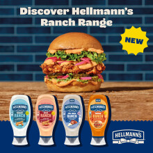 Hellmann's Blue Cheese Ranch Sauce made with Buttermilk for a tangy, bold burst of flavour 430 ML