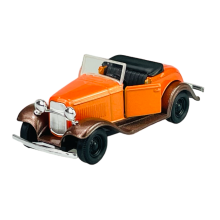 WELLY OLD TIMER FORD MODEL A ROADSTER WITHOUT A ROOF ORANGE 1:34 NEW METAL MODEL