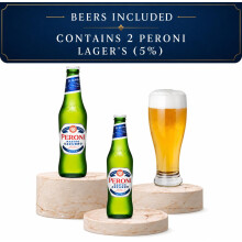 Father’s Day Cheese & Lager Gift Hamper | Gourmet Food Gift Box with Craft Lager, Cheddar Cheese, Crackers & Savoury Snacks for Dad