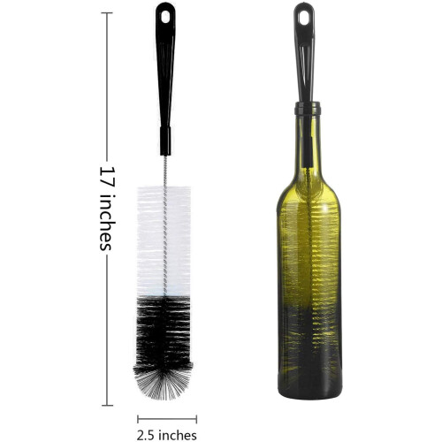 16in Extra Long Black Bottle Cleaning Brush Cleaner for Washing 1