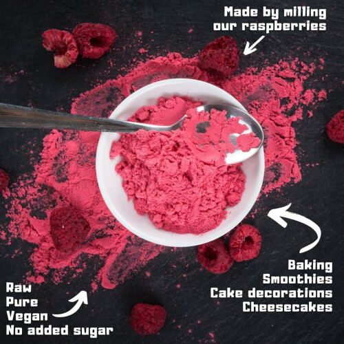 Freeze Dried Raspberry Powder | 100% Pure Fruit Powder | Natural 2