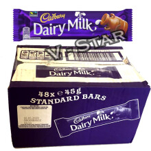 Original CADBURY Dairy Milk Chocolate Standard BAR 48 x 45g Full Box F