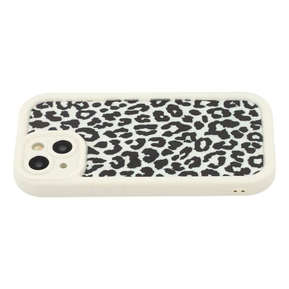 (White) For Iphone 15 Case Leopard Print Tpu Shockproof Phone Cover White 6914299353928