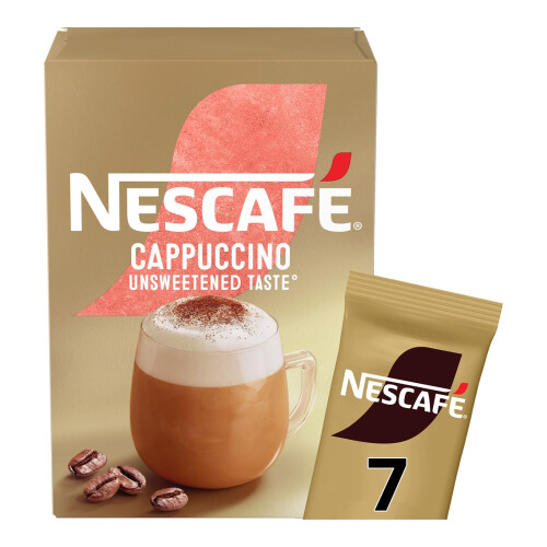 Nescafe NESCAFÉ Cappuccino Unsweetened Instant Coffee Sachets x7 2