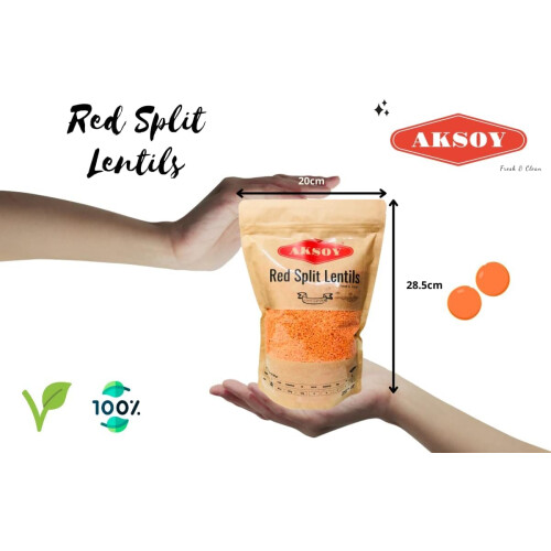 Aksoy Premium Quality Red Split Lentils 1.25KG 1