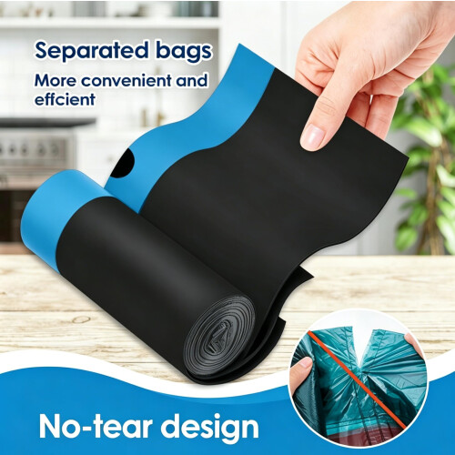 Teivio 70 Litre Strong Tall Kitchen Bin Liners with Tie Tap, 68 2