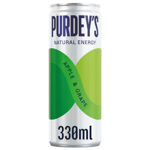 Purdeys Natural Energy Apple  Grape 330ml Can Pack of 12