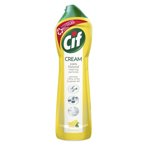 Cif Cif Lemon Cream Cleaner multipurpose surface cleaner with 100% natural cleaning 1