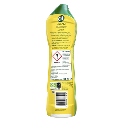 Cif Cif Lemon Cream Cleaner multipurpose surface cleaner with 100% natural cleaning 2