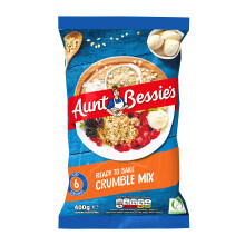 Aunt Bessies Golden Crumble Mix 400g Sweet Crunchy Crumble Pack of 8