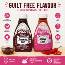 Skinny Sauce Set 2 x 425ml – Smokey BBQ Sauce Sweet Chilli Sauce – Ze