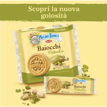 Mulino Bianco Baiocchi Pistachio Biscuits Pistachio Pastry Ideal for B
