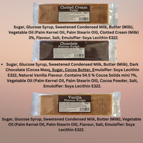 Fudge | Sweets Gift Box | Clotted Cream, Chocolate, Vanilla Bars And 2