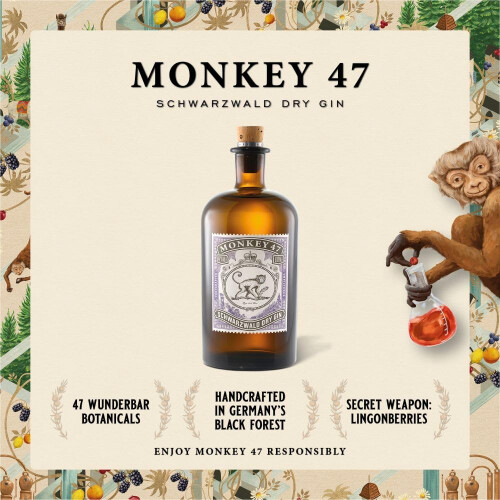 Monkey 47 Schwarzwald Dry Gin 50 cl 1