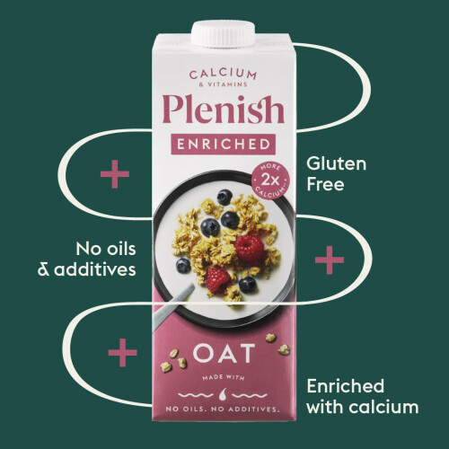 Plenish Organic Enriched Oat Milk 1L (Pack of 2