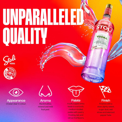 Stoli Premium Vodka 100cl, 40% ABV | Original Premium Quality, 2