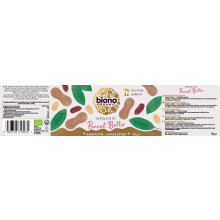 Biona Organic Smooth Peanut Butter 1KG Unsalted Palm Oil Free Made