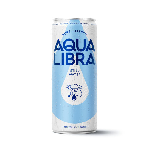 Aqua Libra Still Water, 330ml, Pack 24 Cans 1