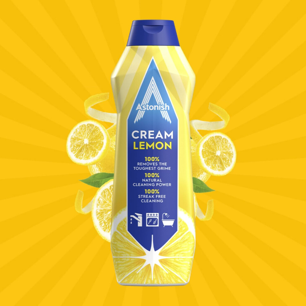 Astonish Multipurpose Cream Cleaner Lemon Fresh Scent Multipack Streak