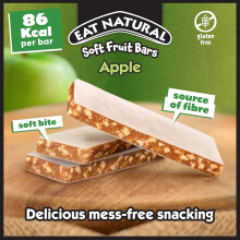 Eat Natural Soft Fruit Bars Apple Dates Almonds Vegan GlutenFree Sn