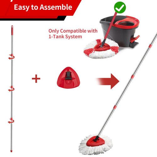 XIANGBIN Spin Mop Head Replacement Set Compatible with Vileda Turbo 2