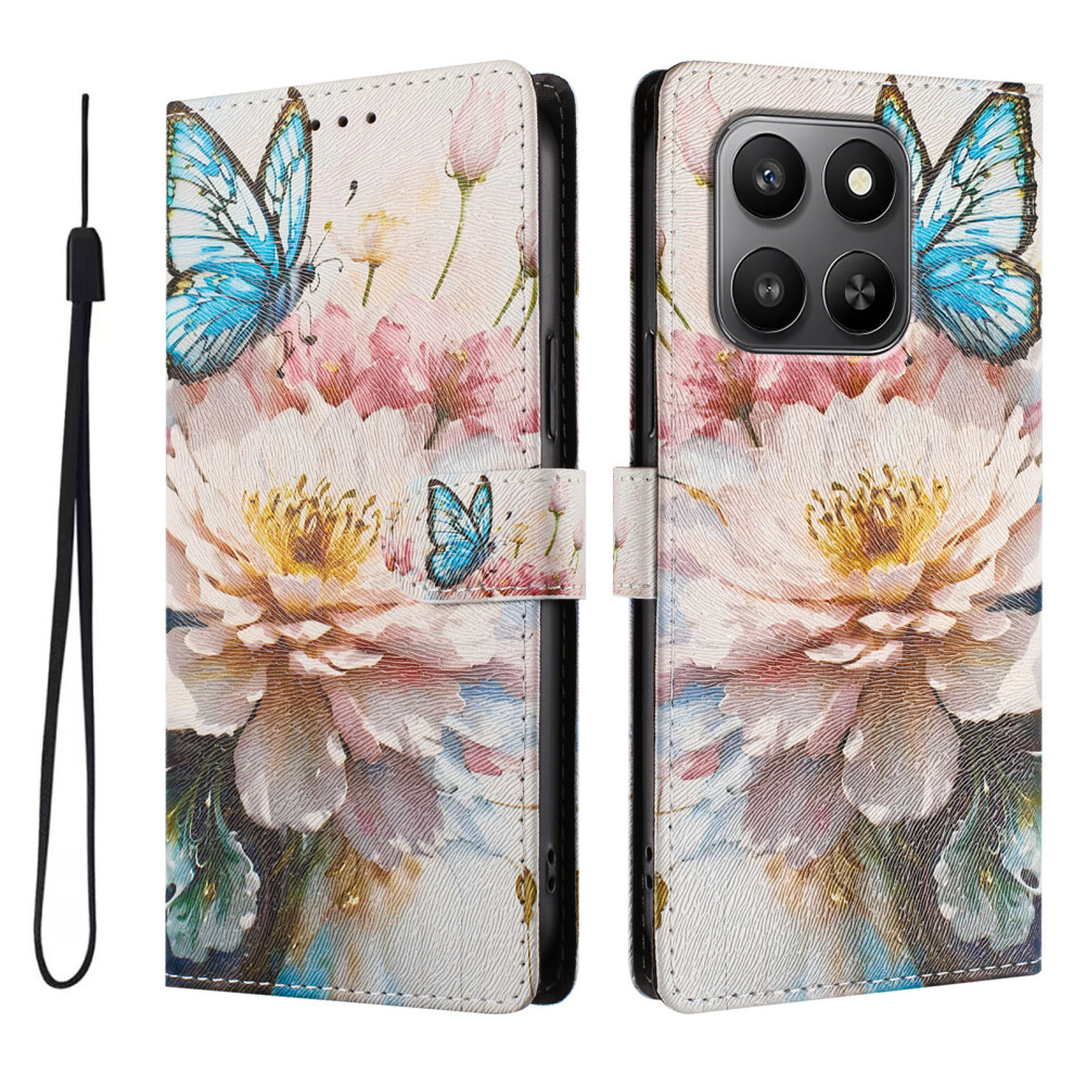 (Butterfly / Flower) For Honor X7d 4G / Honor 400 Smart 4G / Honor X7d 5G / Honor 400 Smart 5G Case Pattern Print Pu Leather Wallet Phone Cov 6914295025157