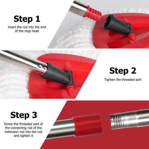 XIANGBIN Spin Mop Head Replacement Set Compatible with Vileda Turbo 1