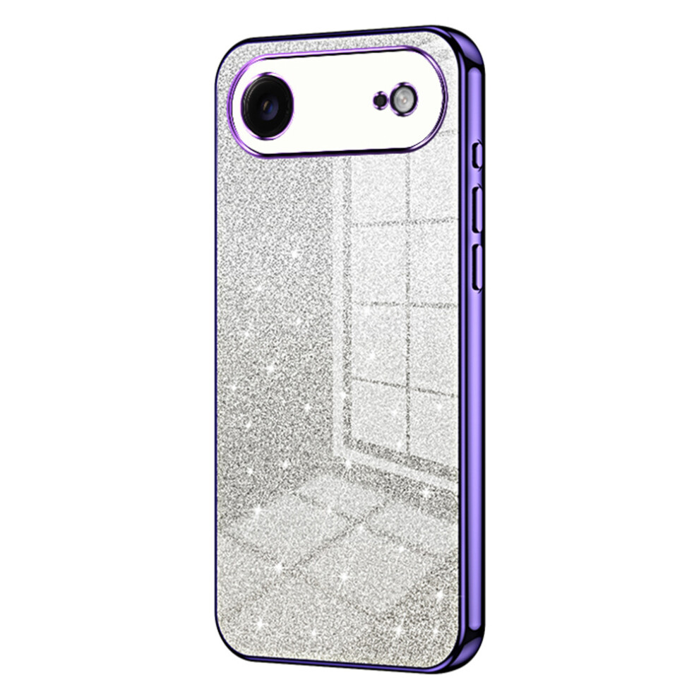 (Purple) For Iphone Air Case Electroplating Gradient Glitter Tpu Phone Cover Purple 6914299895824