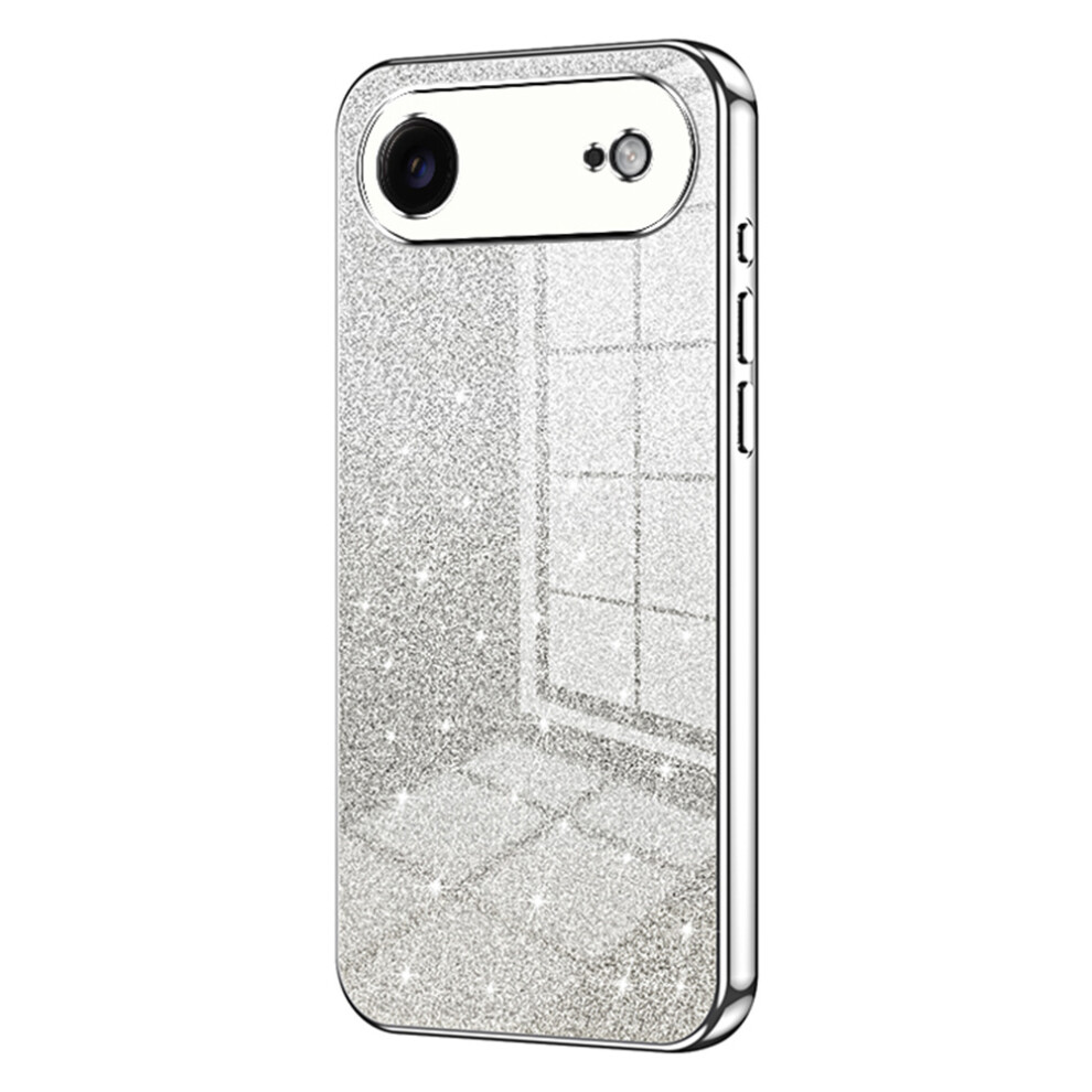 (Silver) For Iphone Air Case Electroplating Gradient Glitter Tpu Phone Cover Silver 6914299836995