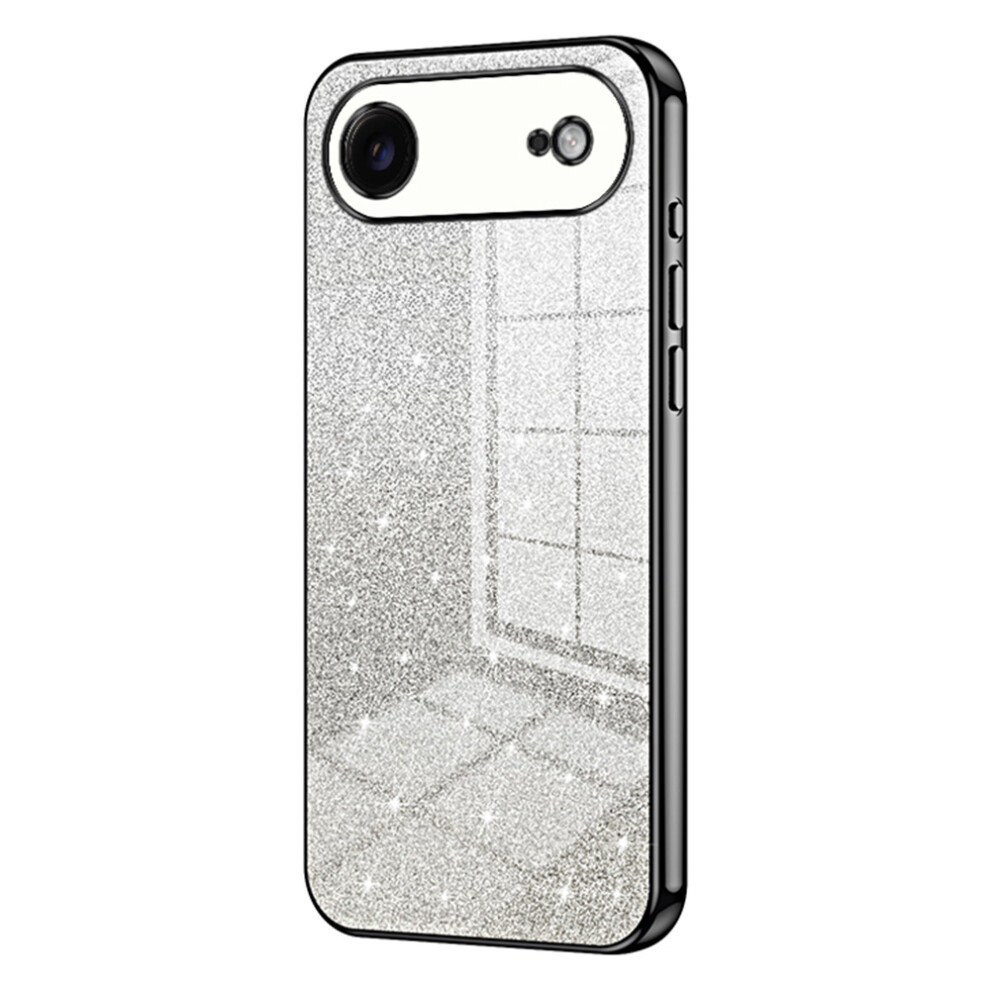(Black) For Iphone Air Case Electroplating Gradient Glitter Tpu Phone Cover Black 6914291584221
