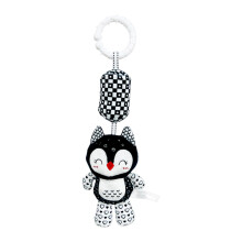 Baby Crib Mobile Plush Animal Bell Toy Visual Stimulation Hanging Rattle Toy owl