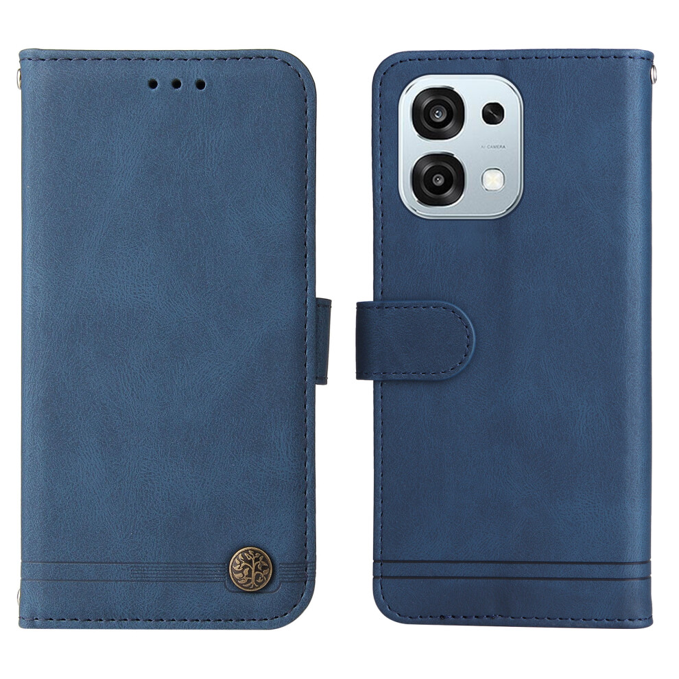 (Blue) For Oppo A6 4G / A6 5G (Global) / A6x 4G / A6x 5G (Global) / A6x 5G (India) / A6t 4G / A6t 5G / A6s 4G / A6s 5G Leather Blue 6914292157318