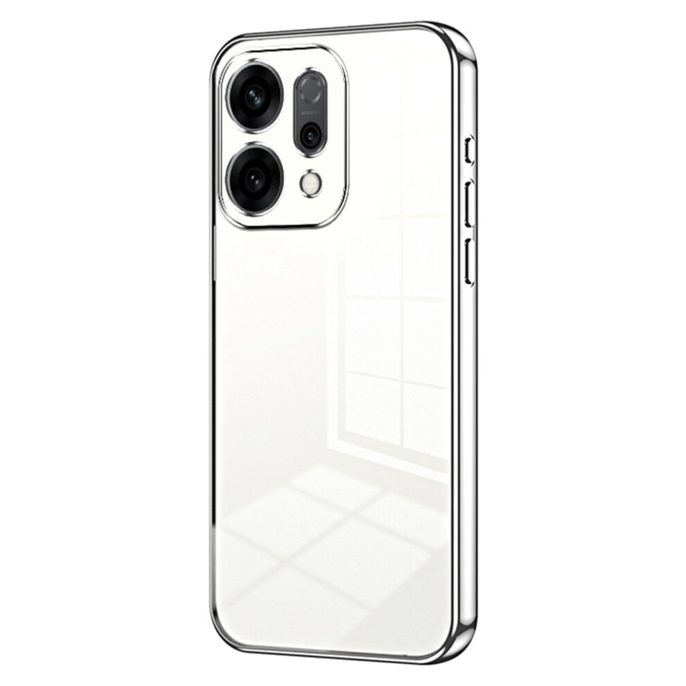 (Silver) For Oppo Reno14 5G (Global) Case Electroplating Frame Soft Tpu Phone Cover Silver 6914297454795