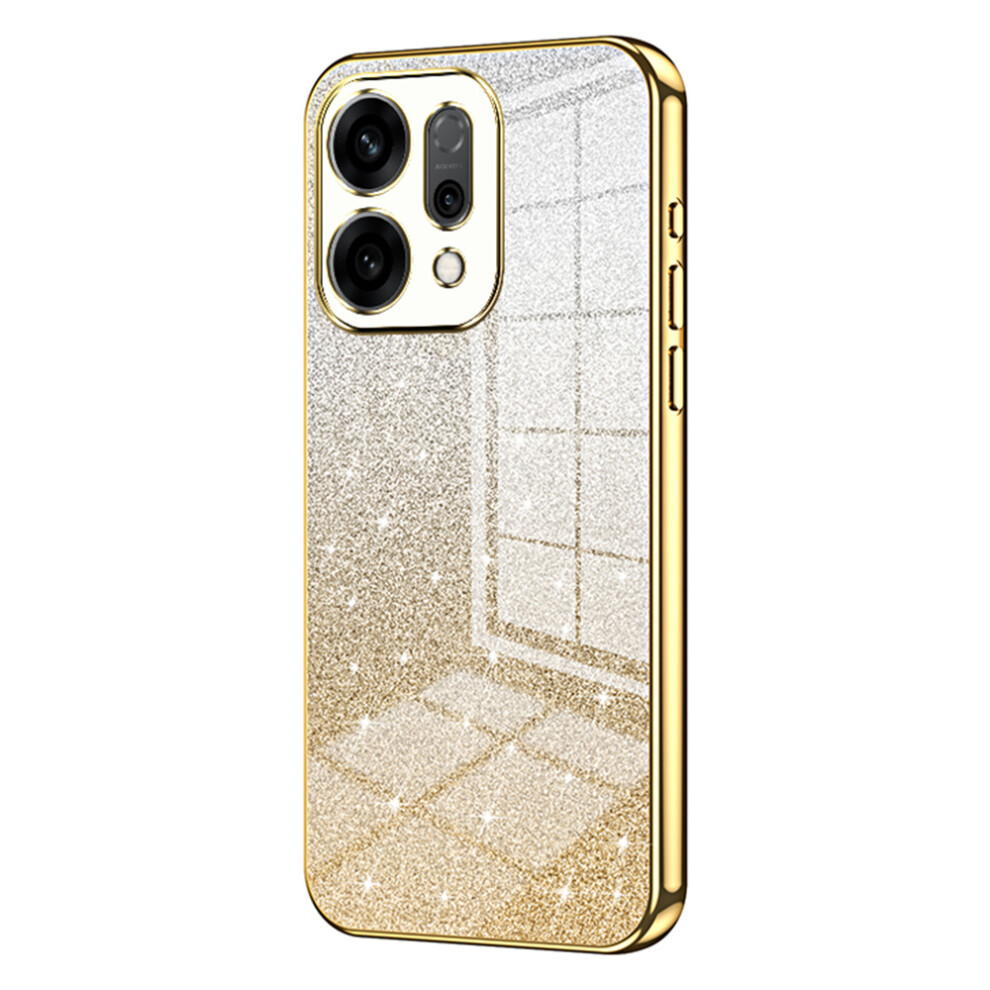 (Gold) For Oppo Reno14 5G (Global) Case Electroplating Gradient Glitter Tpu Phone Cover Gold 6914292073953