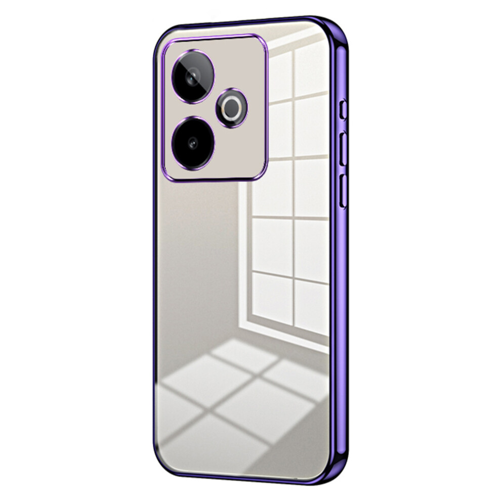 (Purple) For Realme Gt 7 5G Case Electroplating Frame Soft Tpu Phone Cover Purple 6914299437581