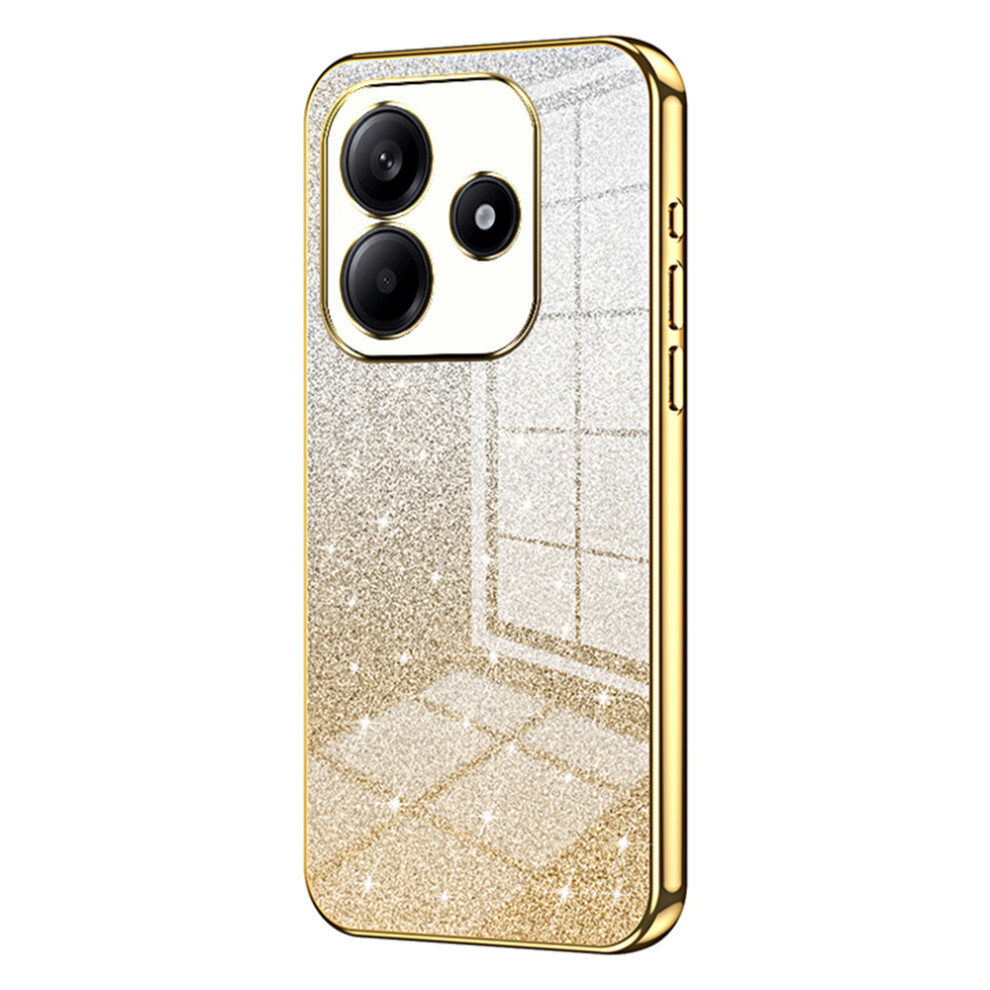 (Gold) For Xiaomi Redmi Note 14 4G (163.25Mm) Case Electroplating Gradient Glitter Tpu Phone Cover Gold 6914295222372