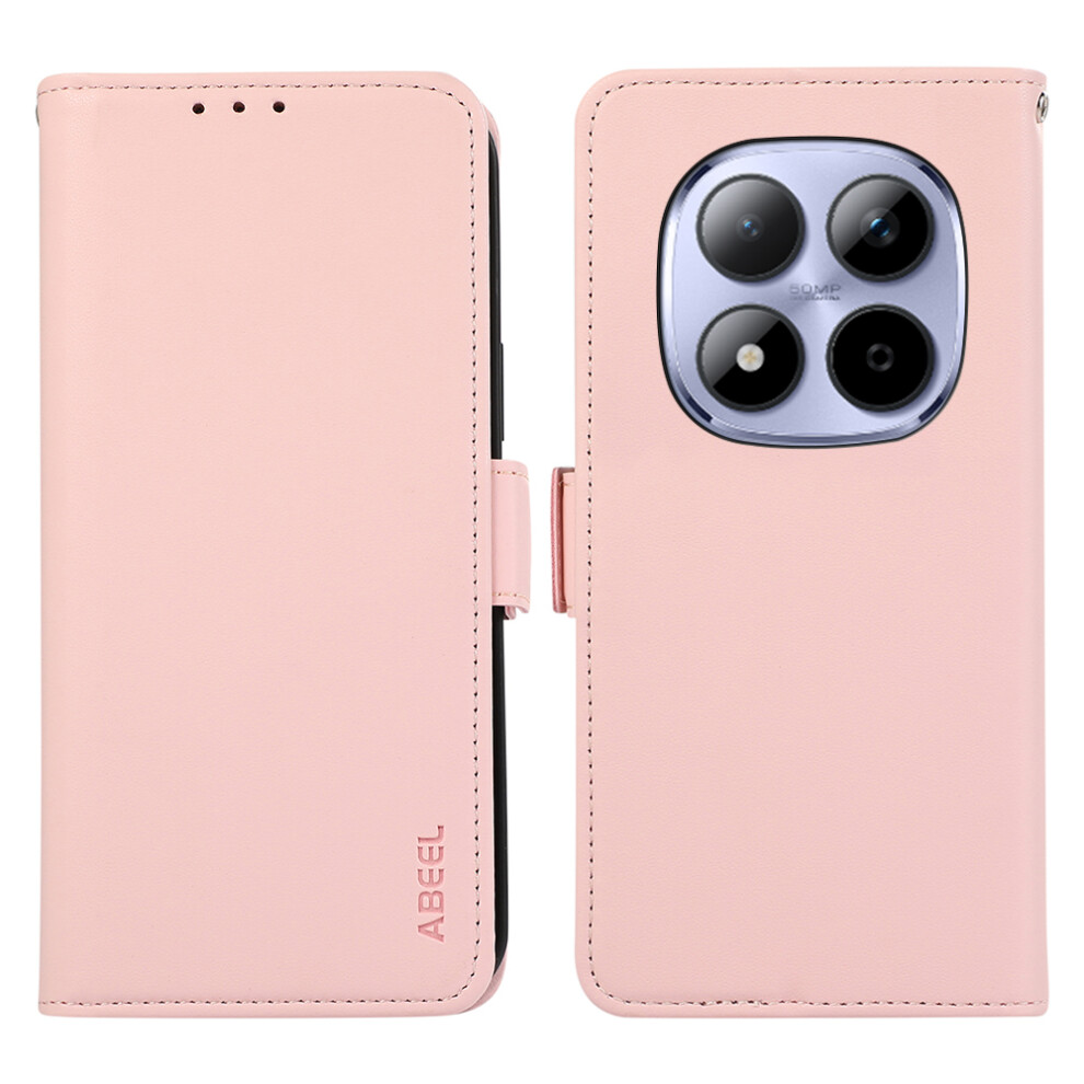 (Pink) Abeel For Xiaomi Redmi Note 15 Pro 5G (Global) Case Leather Phone Cover With Rfid Blocking Wallet Pink 6914296555950