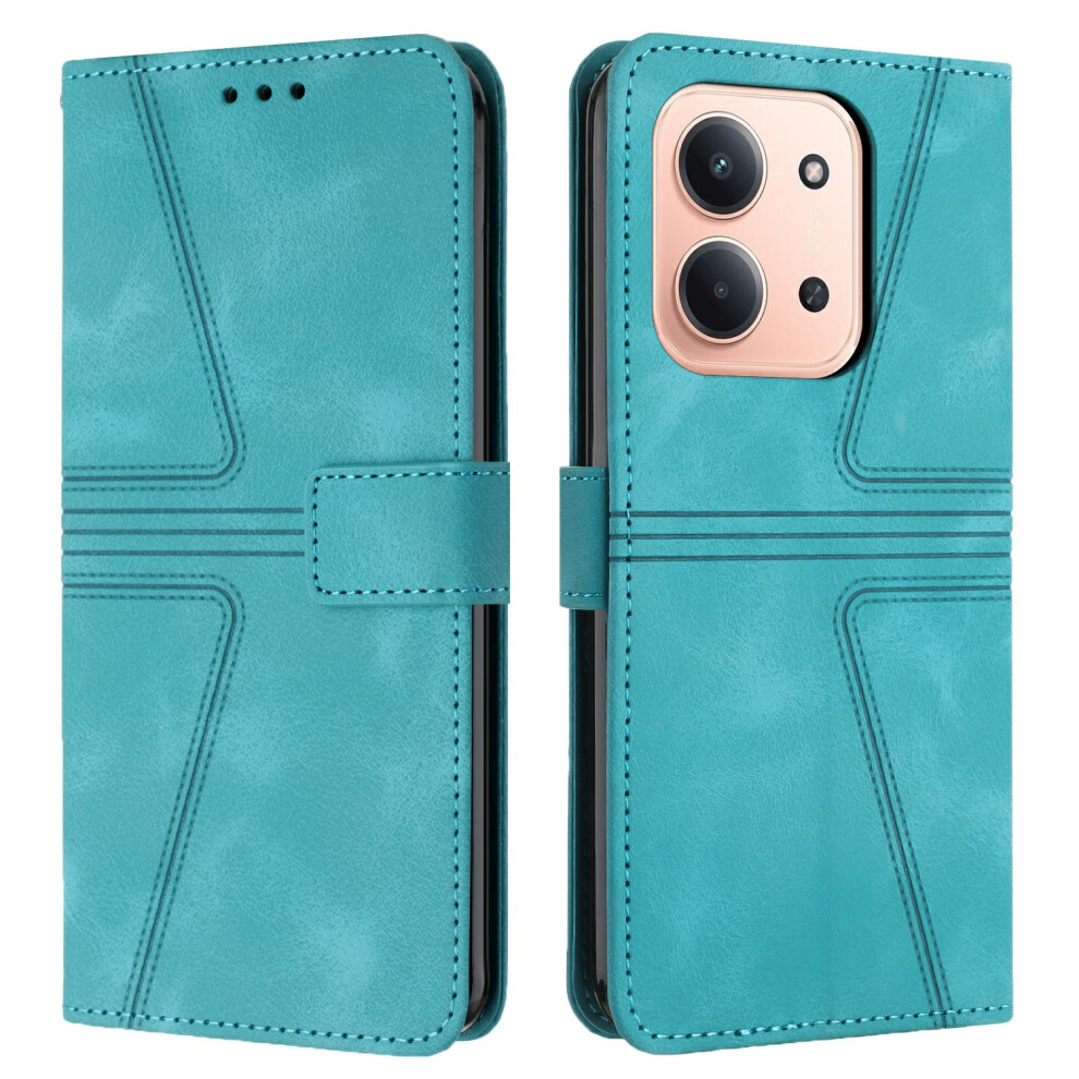 (Green) Leather Case For Xiaomi Redmi 15C 4G (Eu) (173Mm) / 15C 5G (Eu) (173Mm) / Poco C85 4G (173Mm) Triangle Imprinted Anti-Sc Green 6914298019184